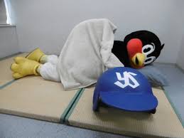 球団マスコットと選手がじゃれてる画像下さい！