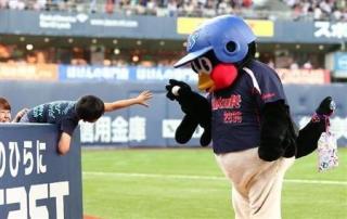 球団マスコットと選手がじゃれてる画像下さい！