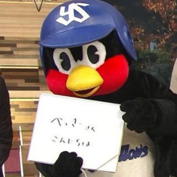 球団マスコットと選手がじゃれてる画像下さい！