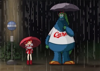 球団マスコットと選手がじゃれてる画像下さい！