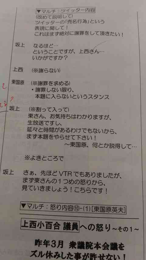 上西小百合議員、三原じゅん子議員への「馬鹿」撤回せず…「バイキング」で