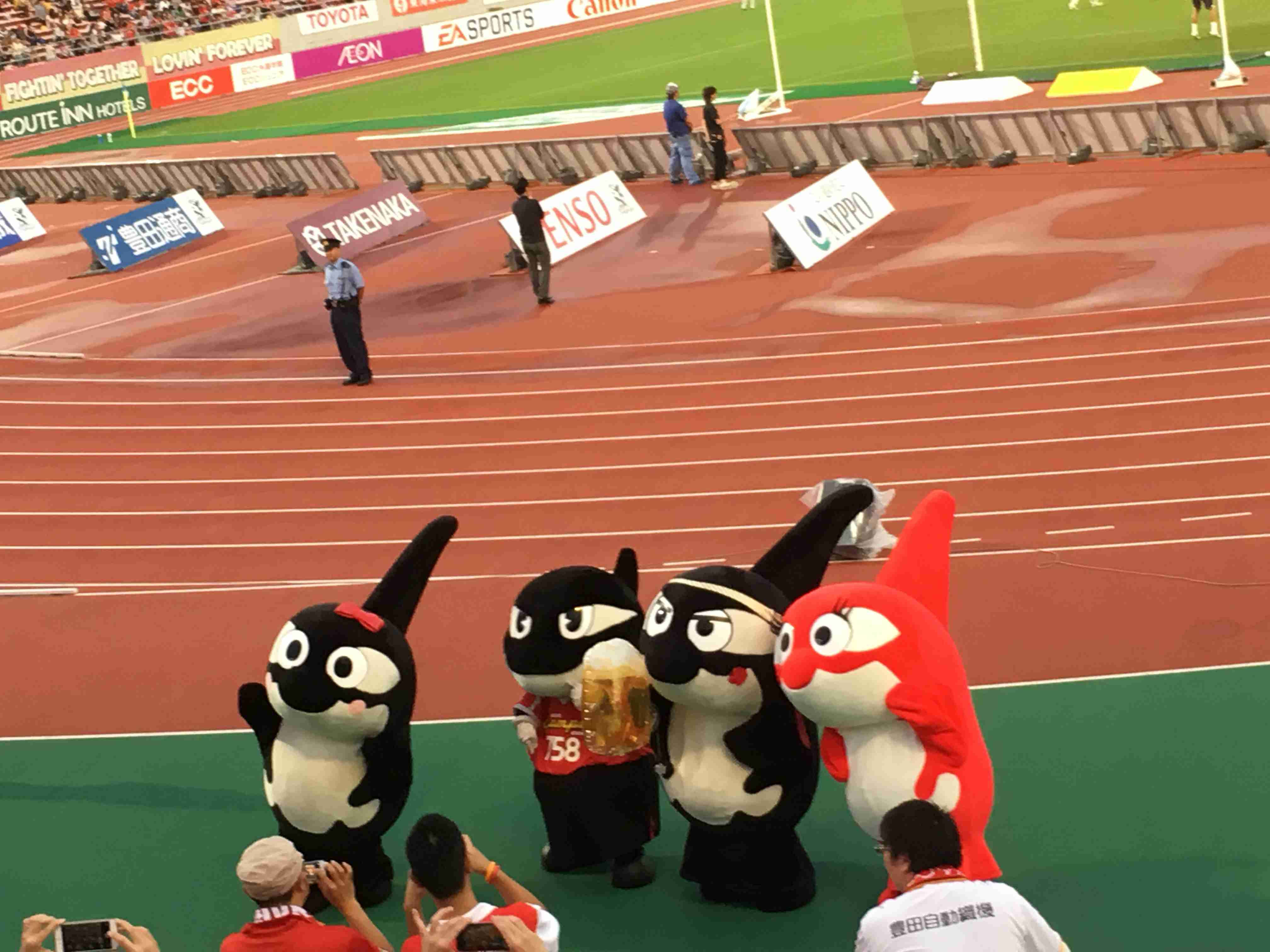 地元のサッカーチームを応援している人
