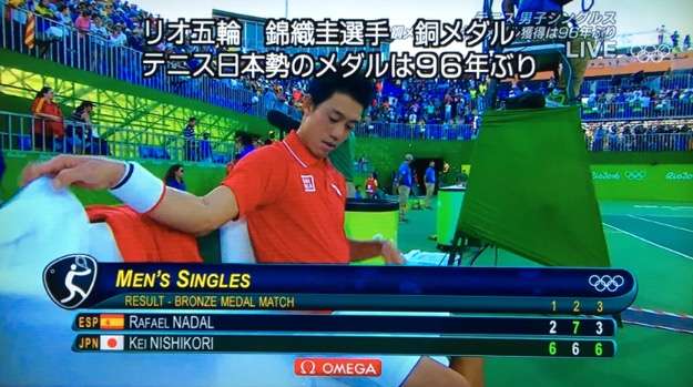 【実況・感想】リオオリンピック　男子テニス　シングルス3位決定戦　錦織圭対ナダル