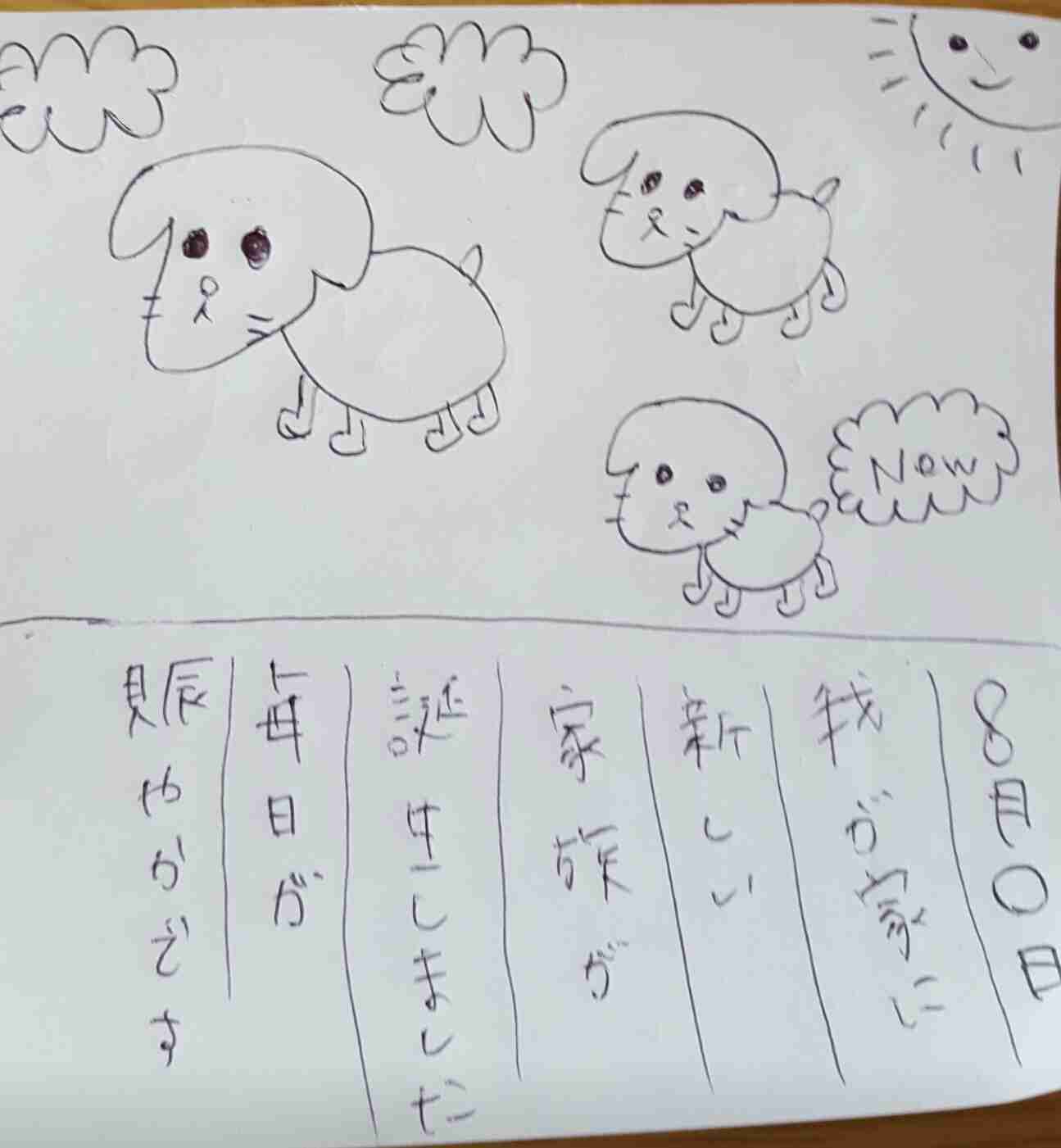 8月の絵日記を描くトピ