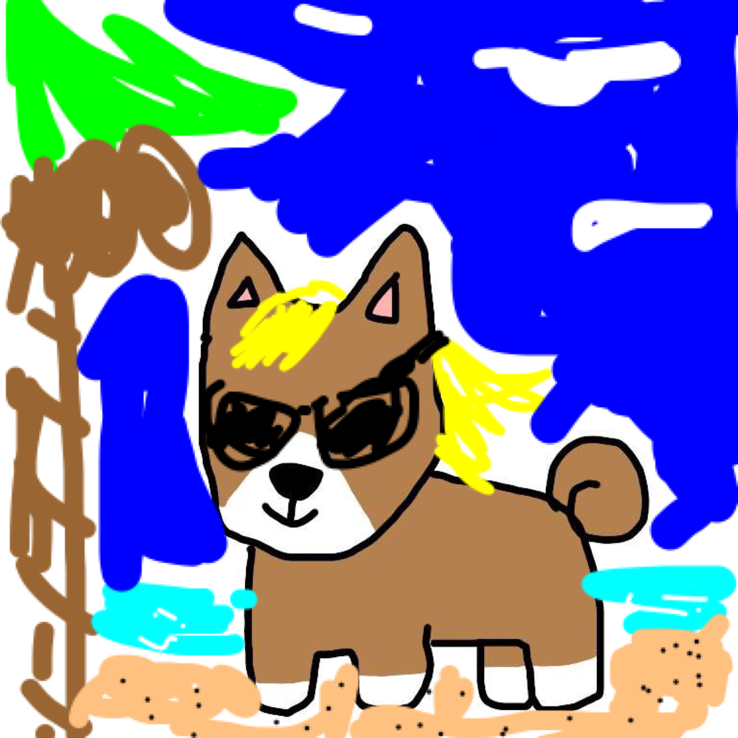 【お絵描き】犬をお散歩に連れていくトピ【コラ】