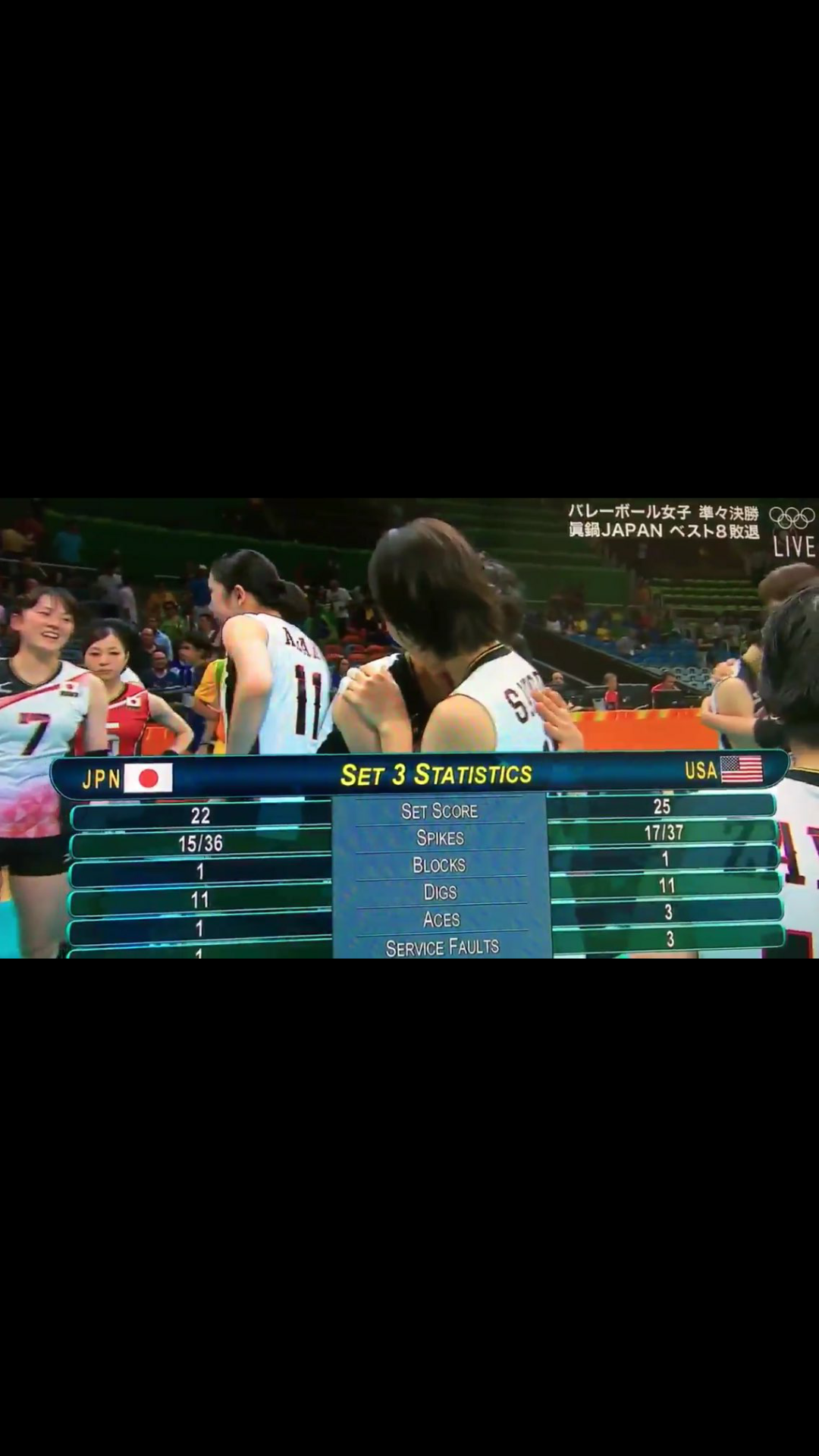 【実況・感想】リオオリンピック　バレーボール女子　日本対アメリカ 