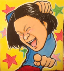 自分の似顔絵を貼るトピ