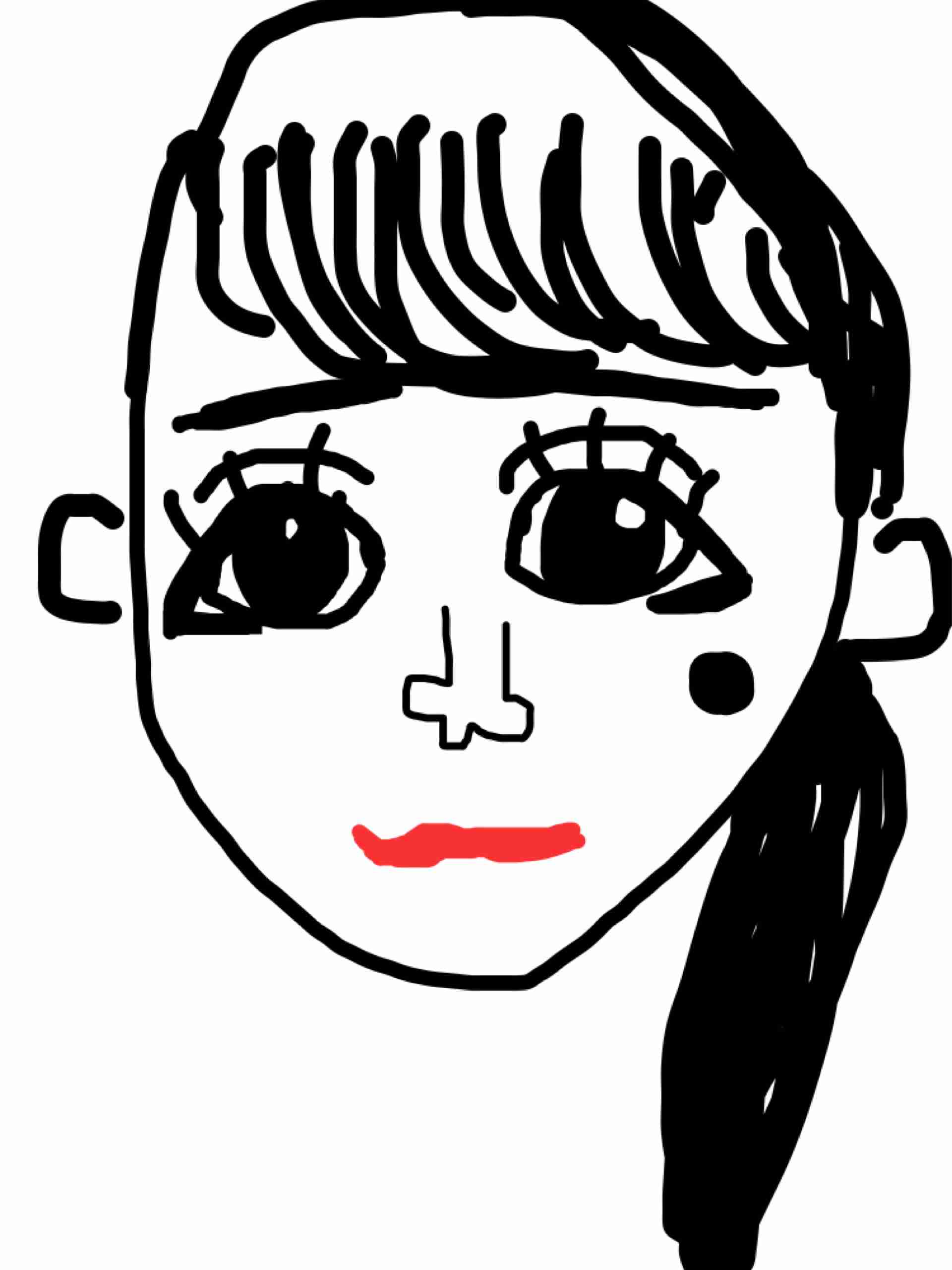 自分の似顔絵を貼るトピ