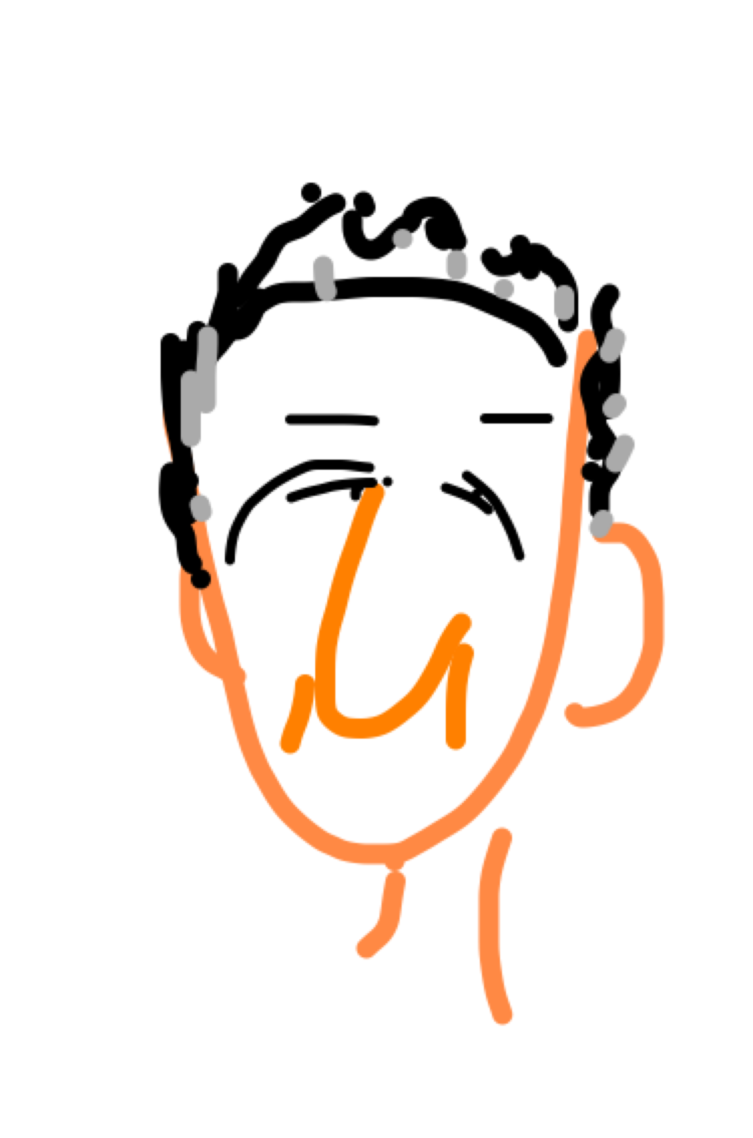 自分の似顔絵を貼るトピ