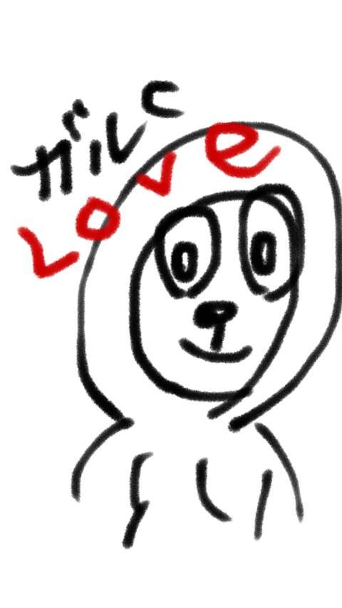 自分の似顔絵を貼るトピ