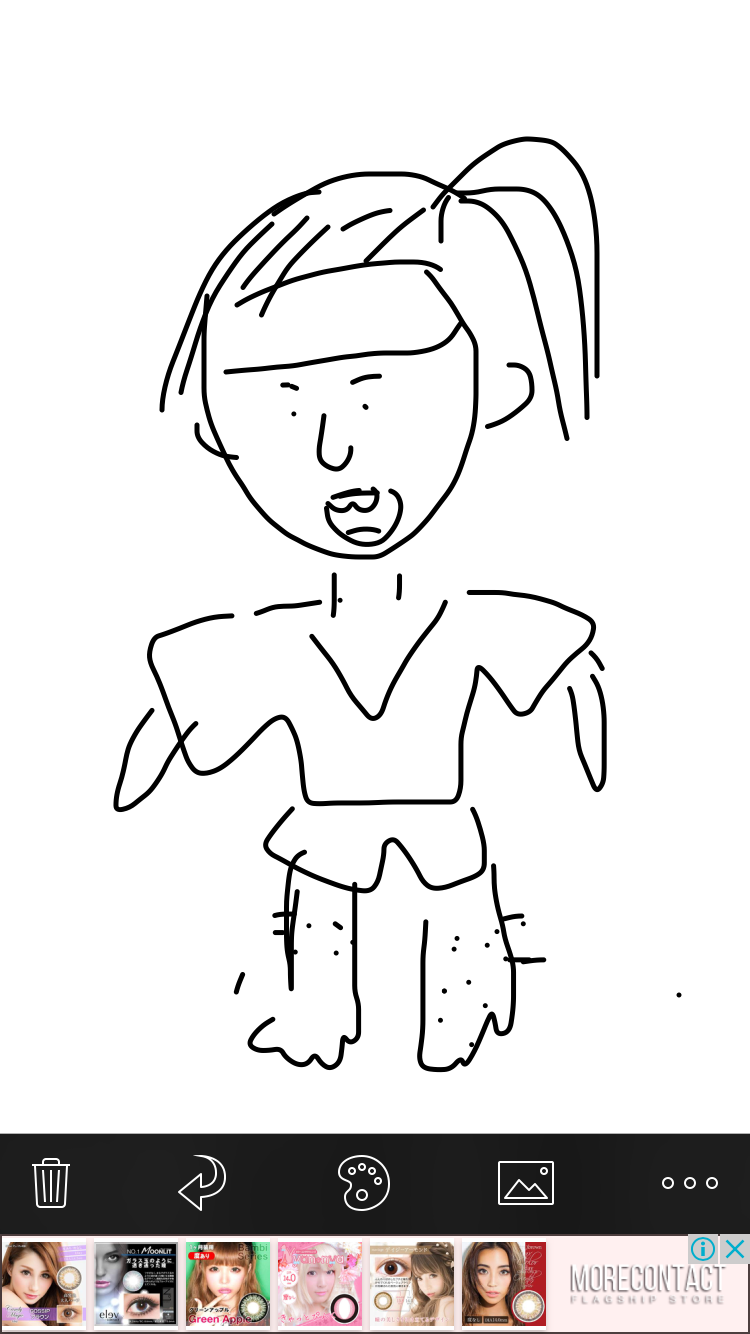 自分の似顔絵を貼るトピ
