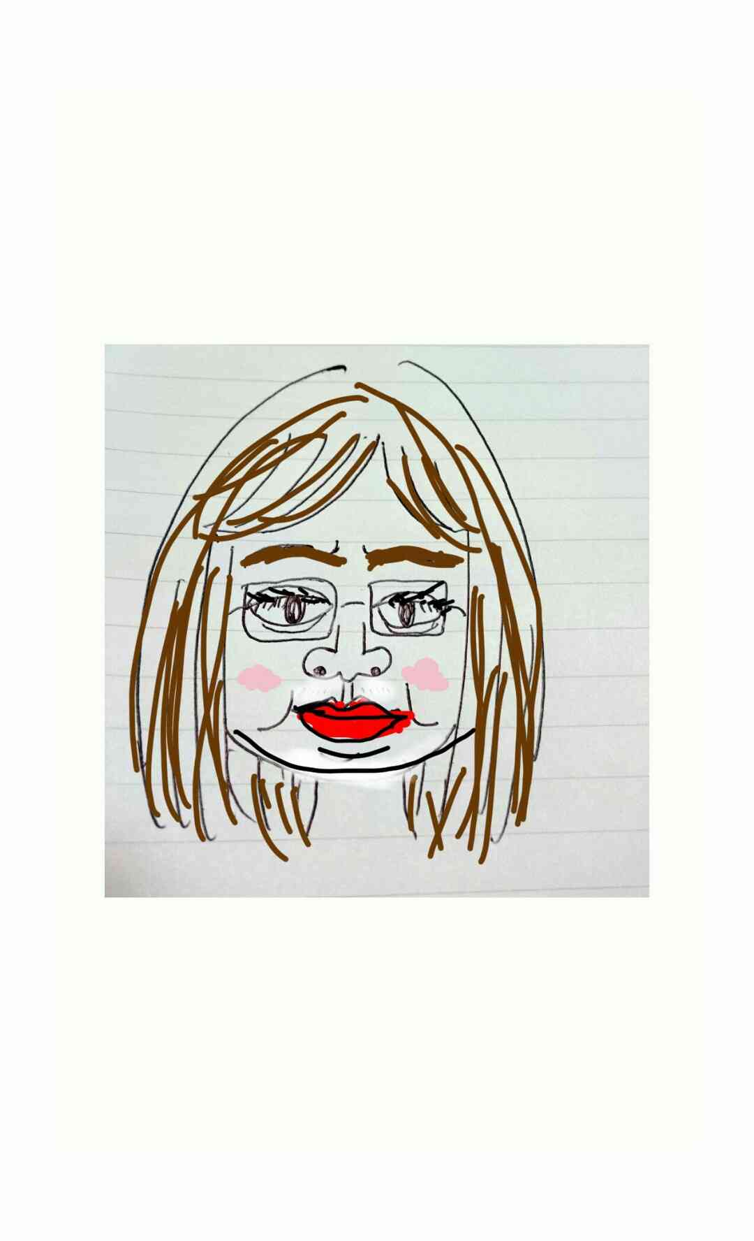 自分の似顔絵を貼るトピ