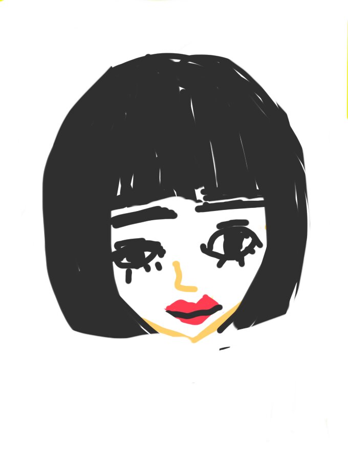 自分の似顔絵を貼るトピ