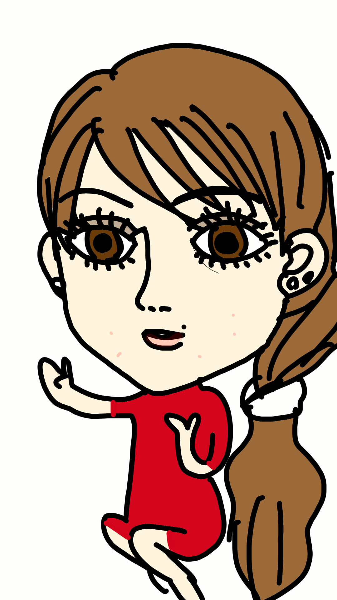 自分の似顔絵を貼るトピ