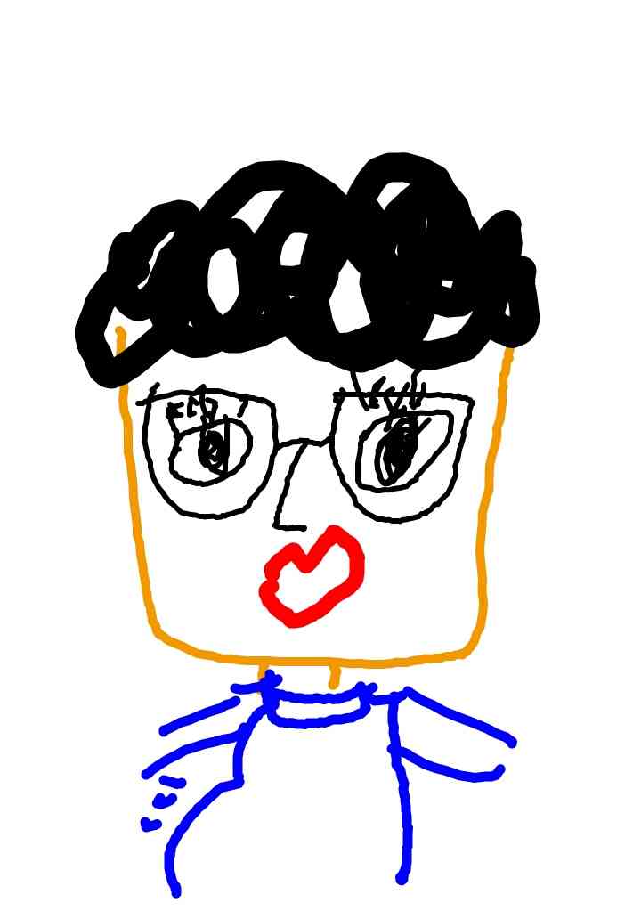 自分の似顔絵を貼るトピ