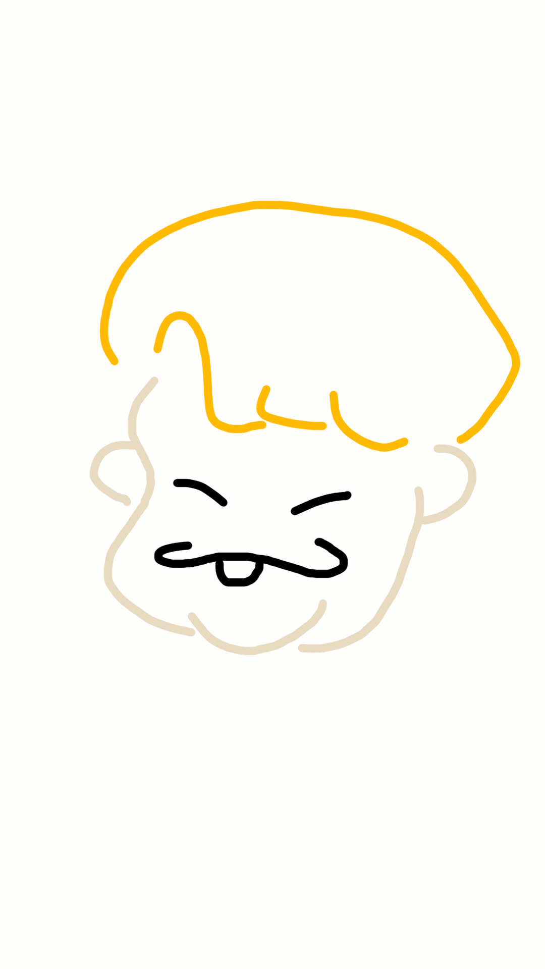 自分の似顔絵を貼るトピ