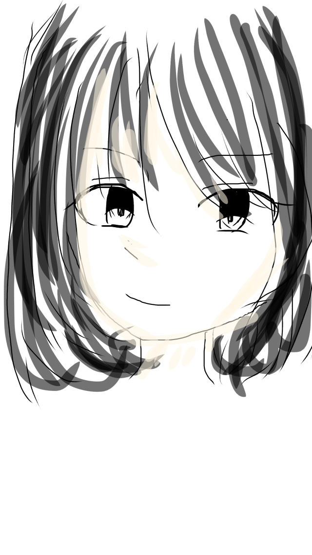 自分の似顔絵を貼るトピ