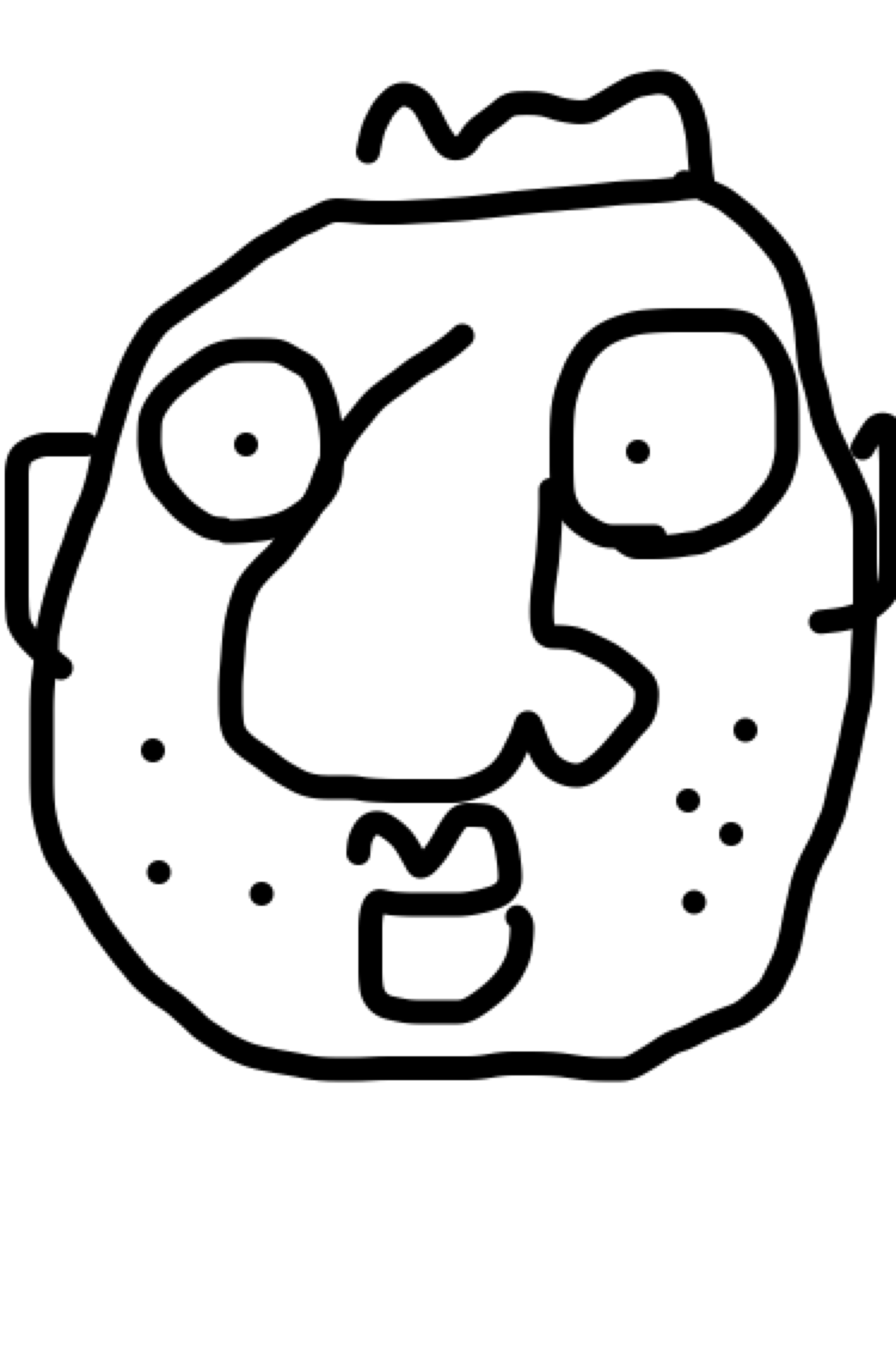 自分の似顔絵を貼るトピ