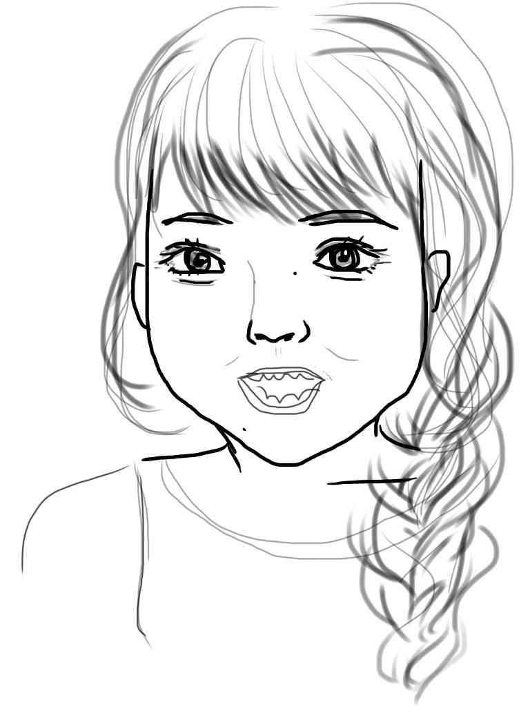 自分の似顔絵を貼るトピ