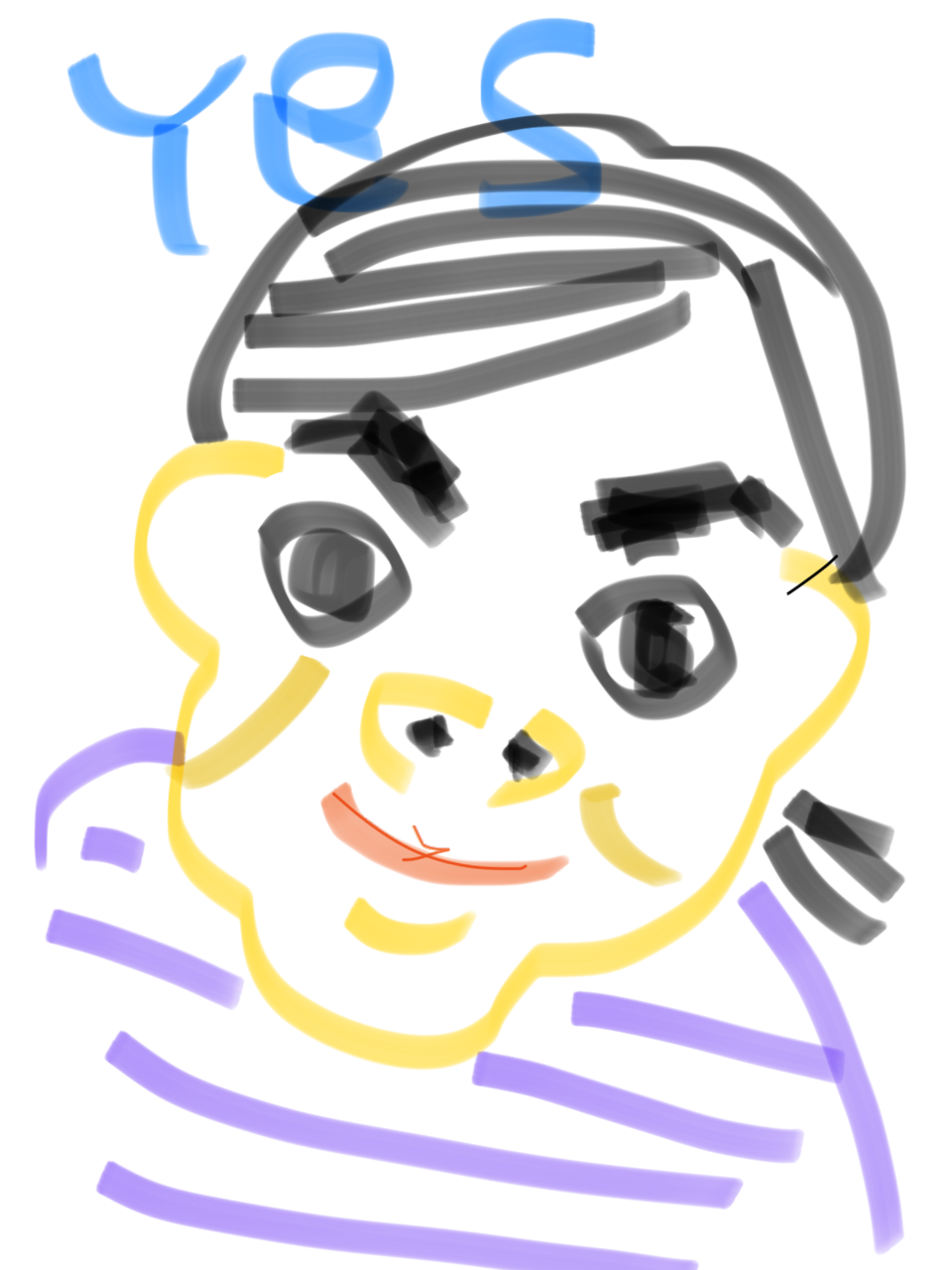 自分の似顔絵を貼るトピ