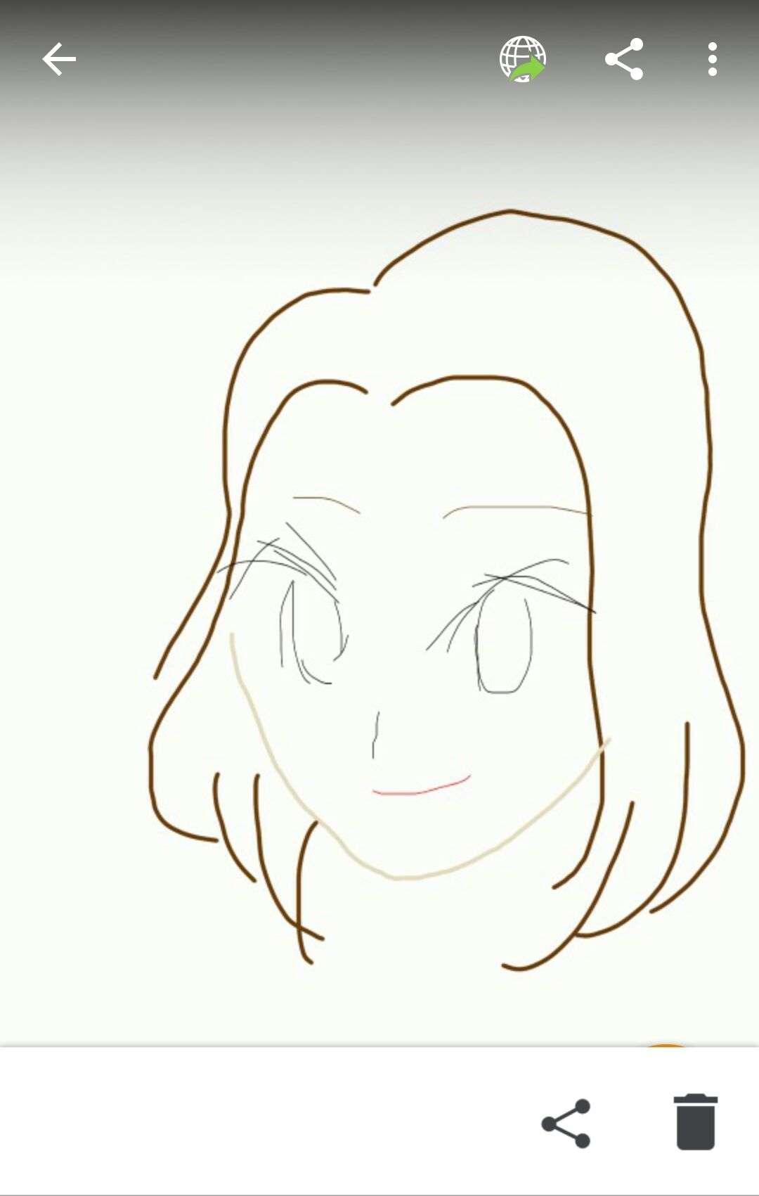 自分の似顔絵を貼るトピ