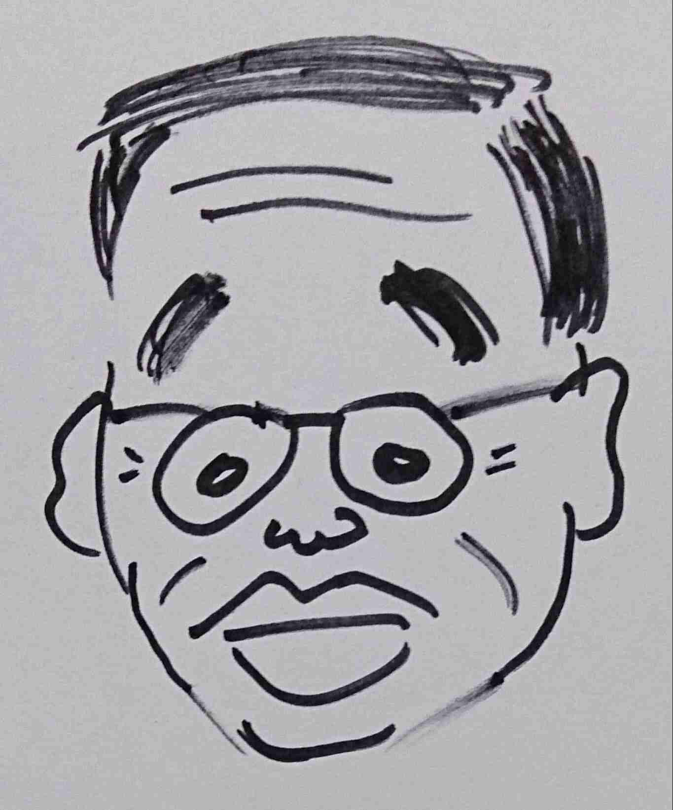 自分の似顔絵を貼るトピ