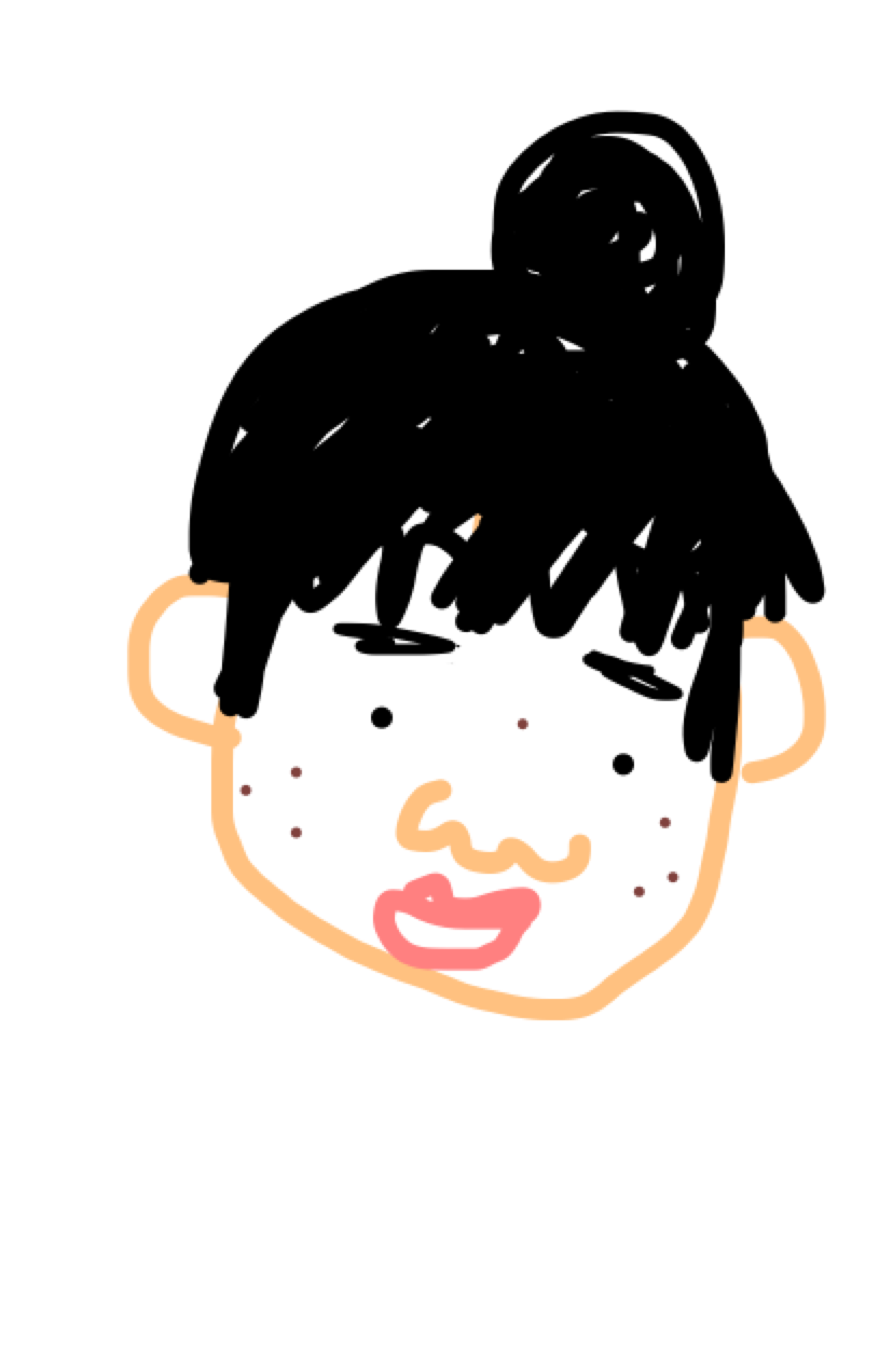 自分の似顔絵を貼るトピ