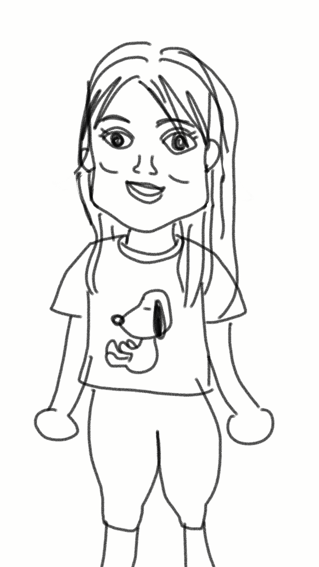 自分の似顔絵を貼るトピ