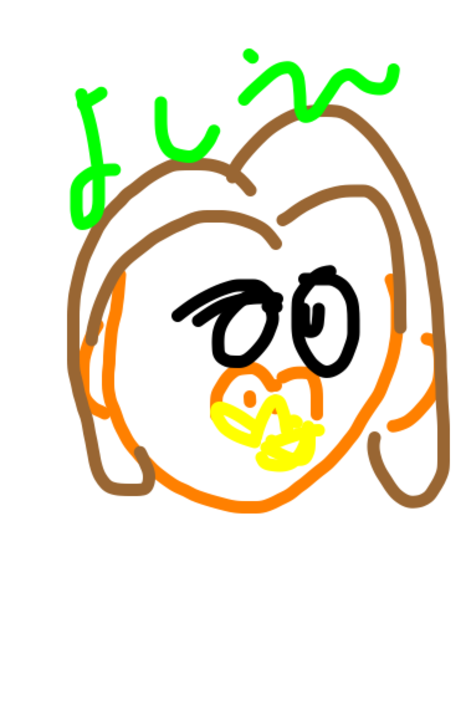 自分の似顔絵を貼るトピ