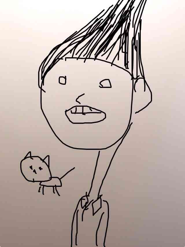 自分の似顔絵を貼るトピ