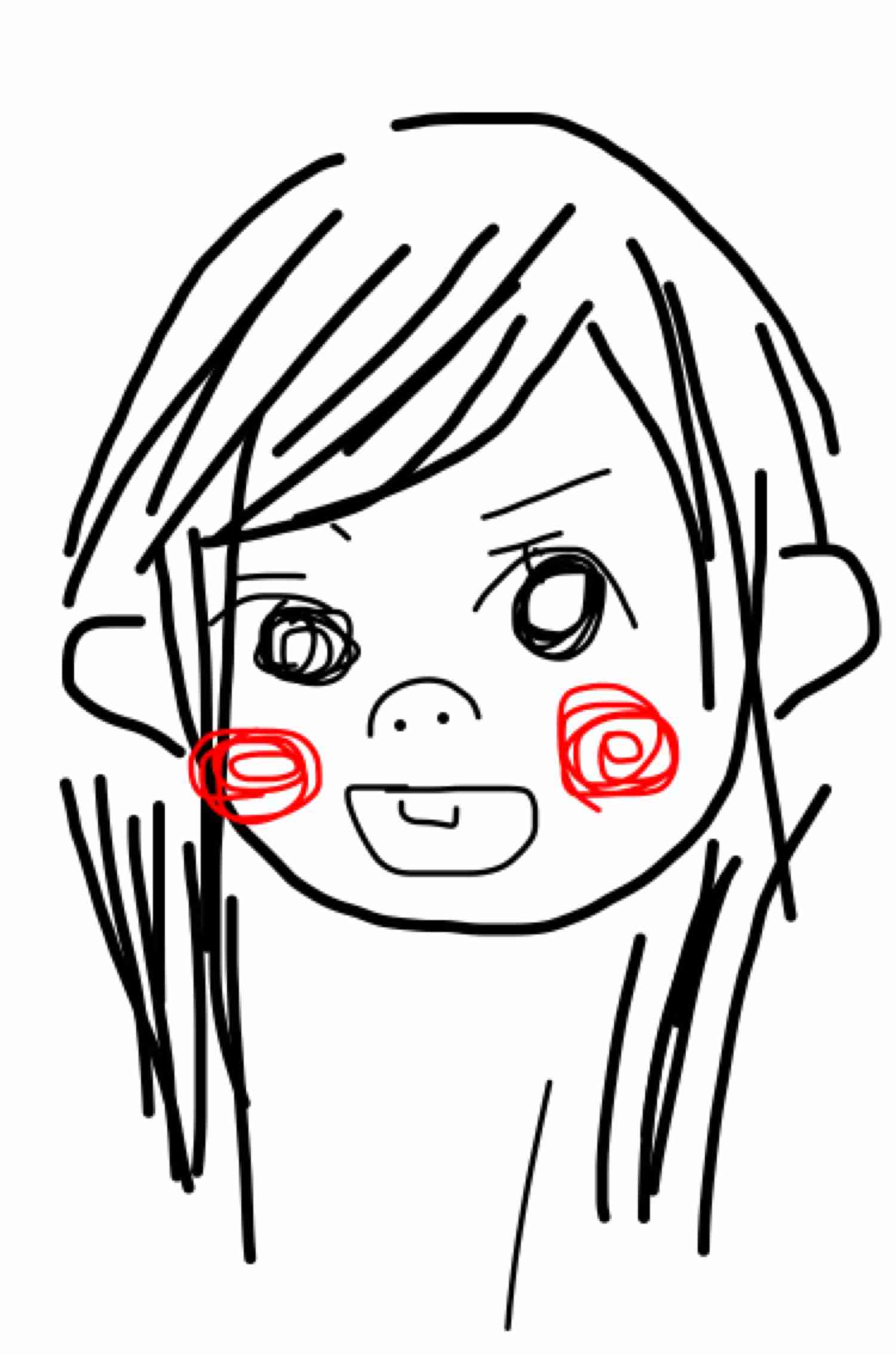 自分の似顔絵を貼るトピ