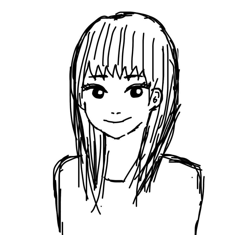 自分の似顔絵を貼るトピ