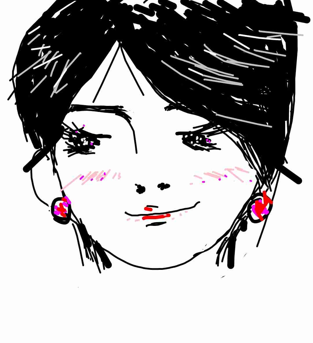 自分の似顔絵を貼るトピ