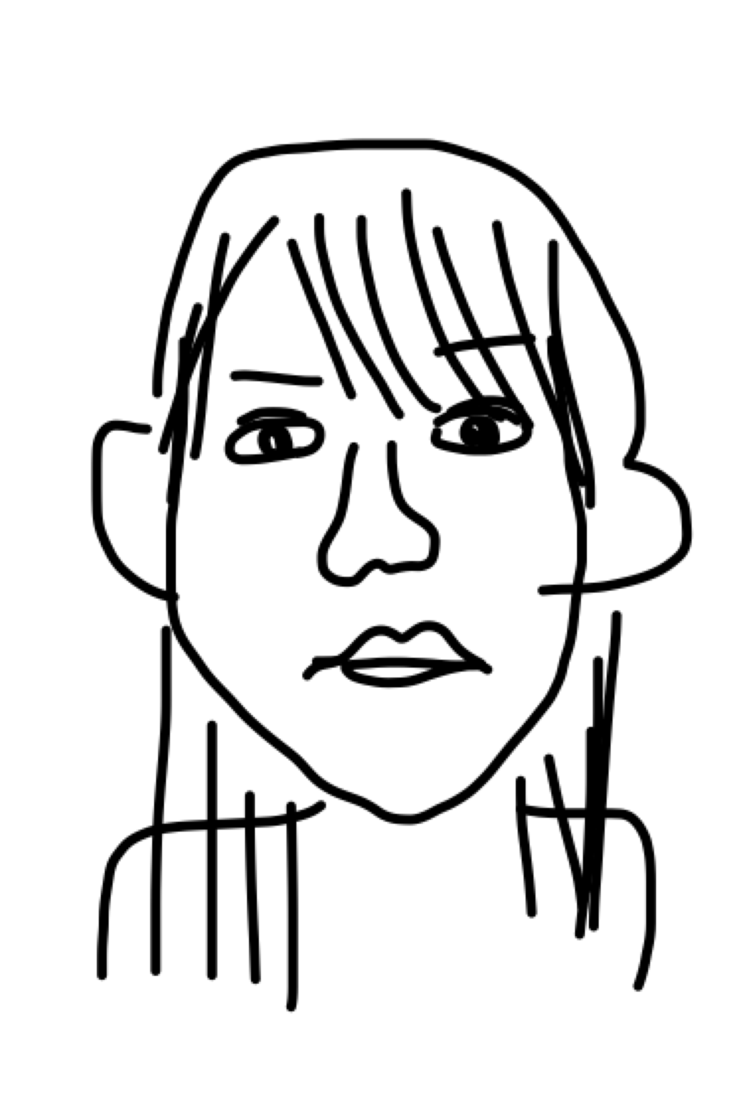 自分の似顔絵を貼るトピ