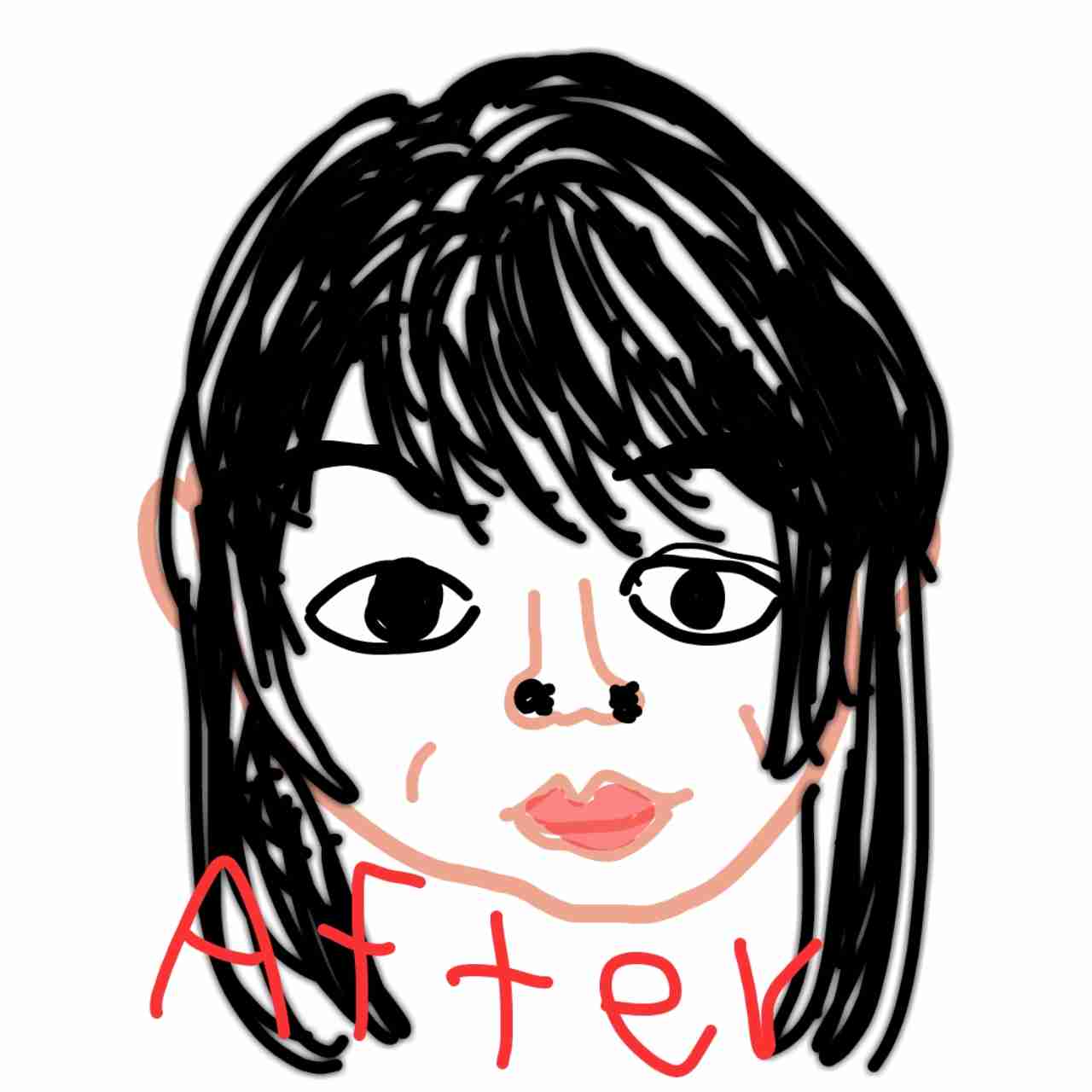自分の似顔絵を貼るトピ