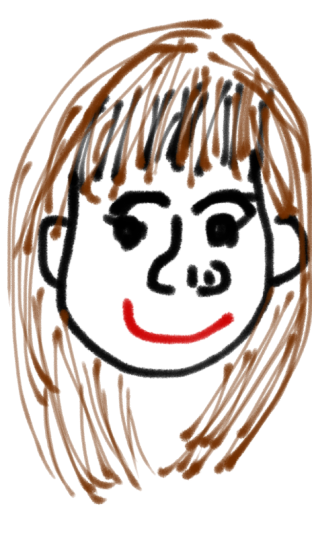 自分の似顔絵を貼るトピ