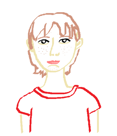 自分の似顔絵を貼るトピ