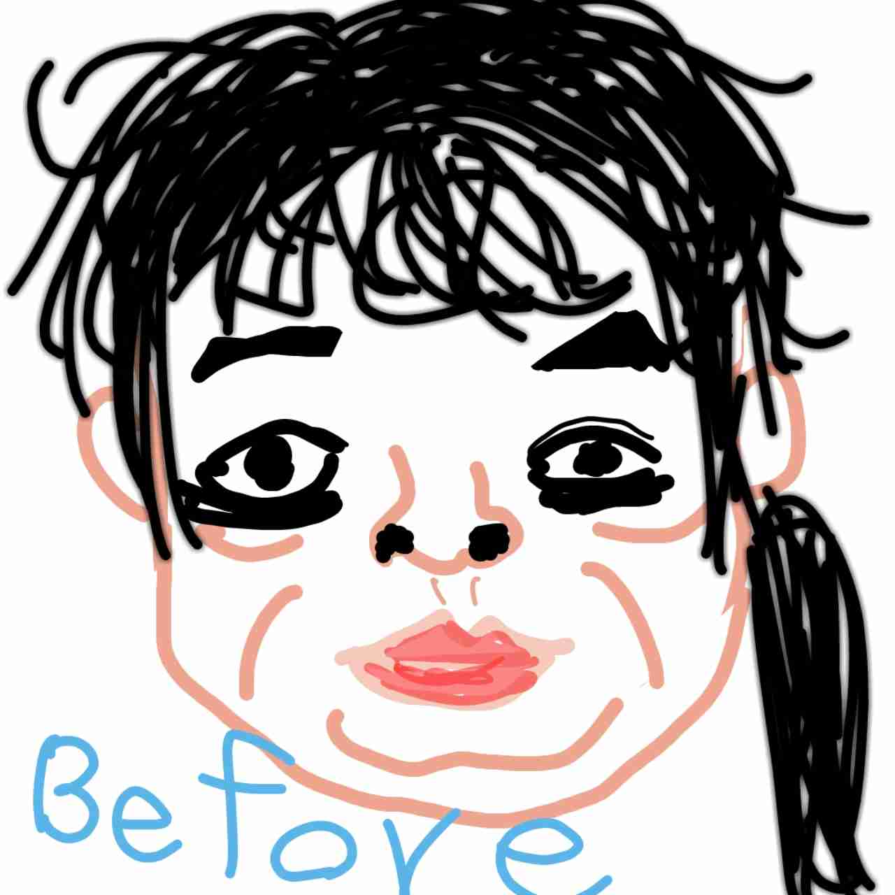 自分の似顔絵を貼るトピ