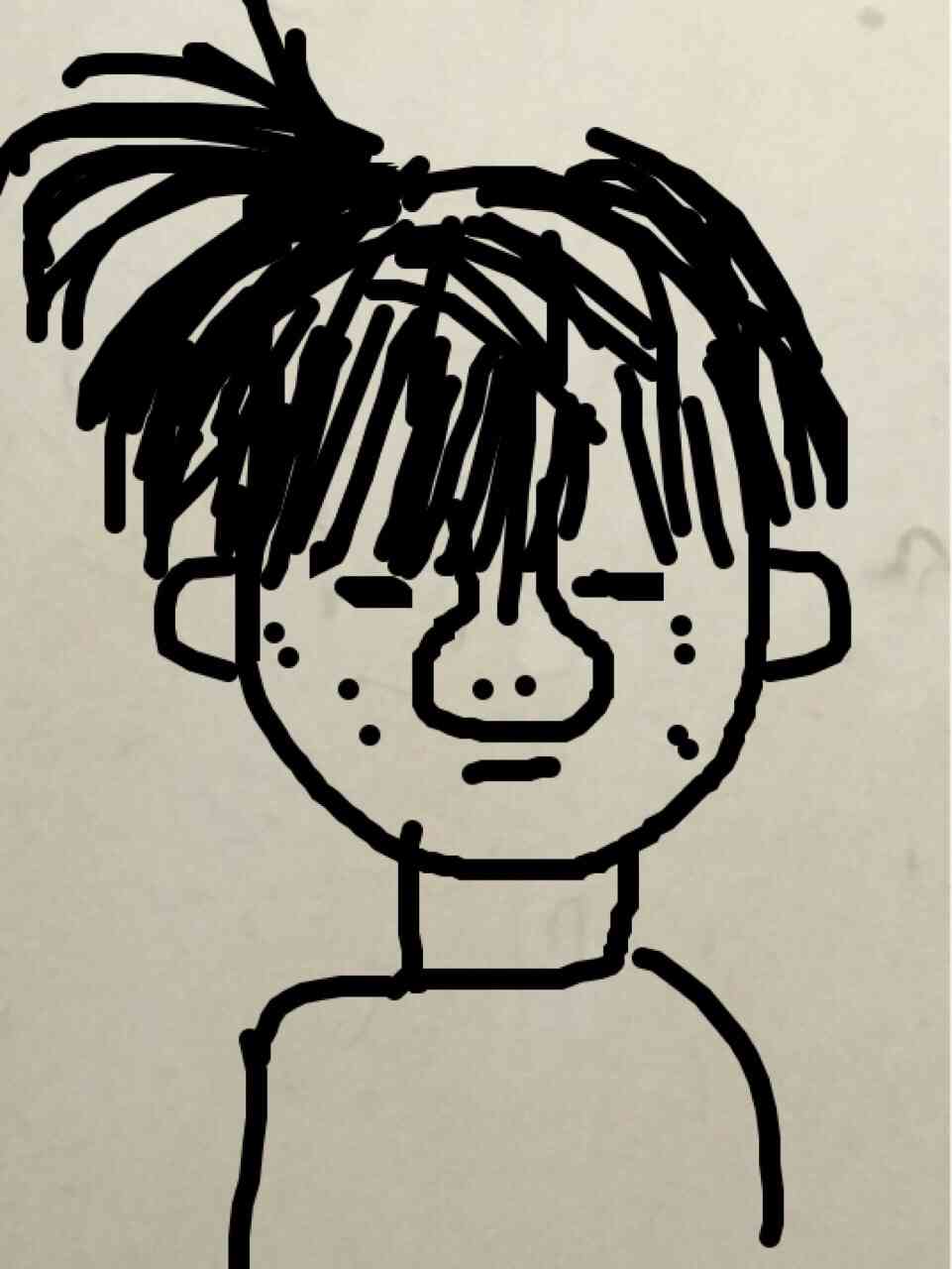 自分の似顔絵を貼るトピ