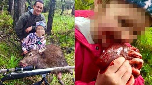 【閲覧注意】8歳の女の子、狩で仕留めた鹿の心臓を丸かじり!?その写真を父親がFacebookに投下し大炎上