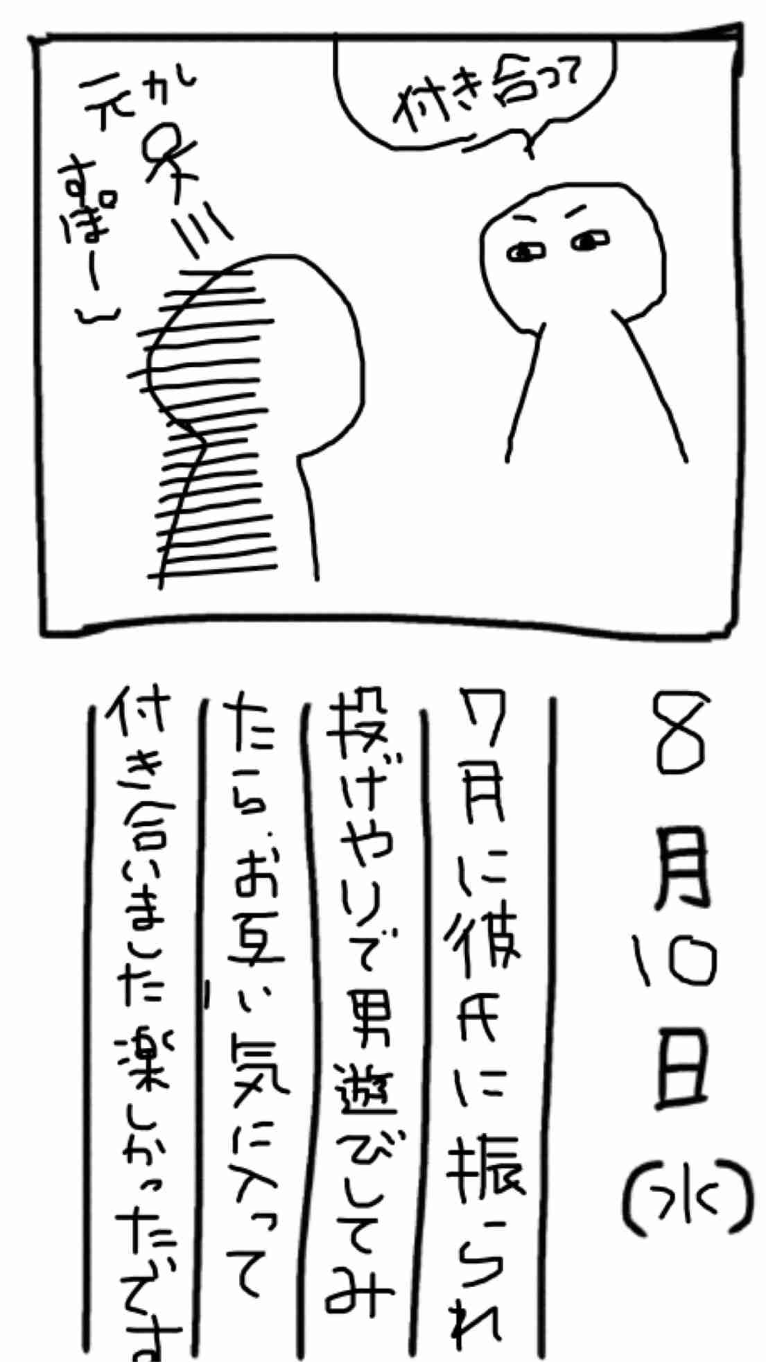 8月の絵日記を描くトピ