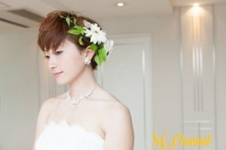 結婚式の髪型(ショート〜ボブ)