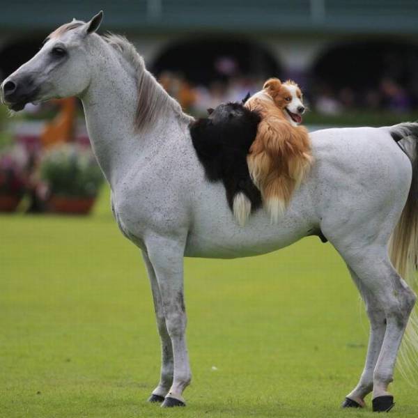 異種だけど仲良しの動物の画像