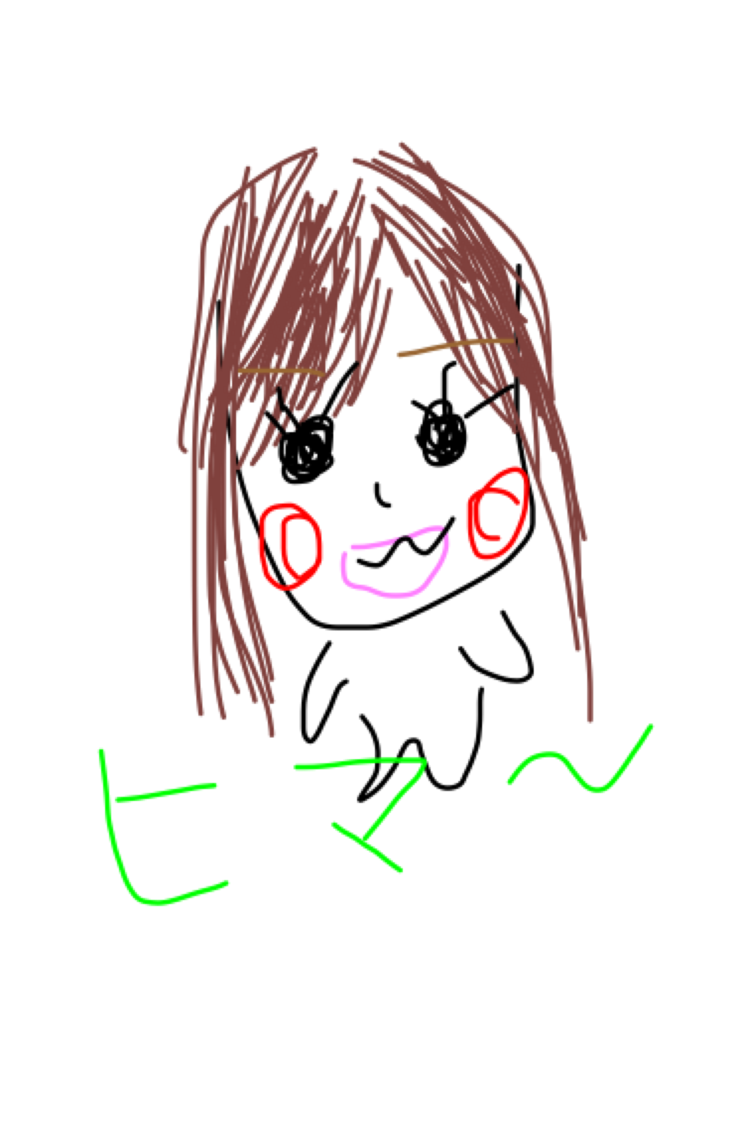 自分の似顔絵を貼るトピ