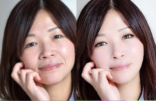 修正しすぎて誰か分からない画像