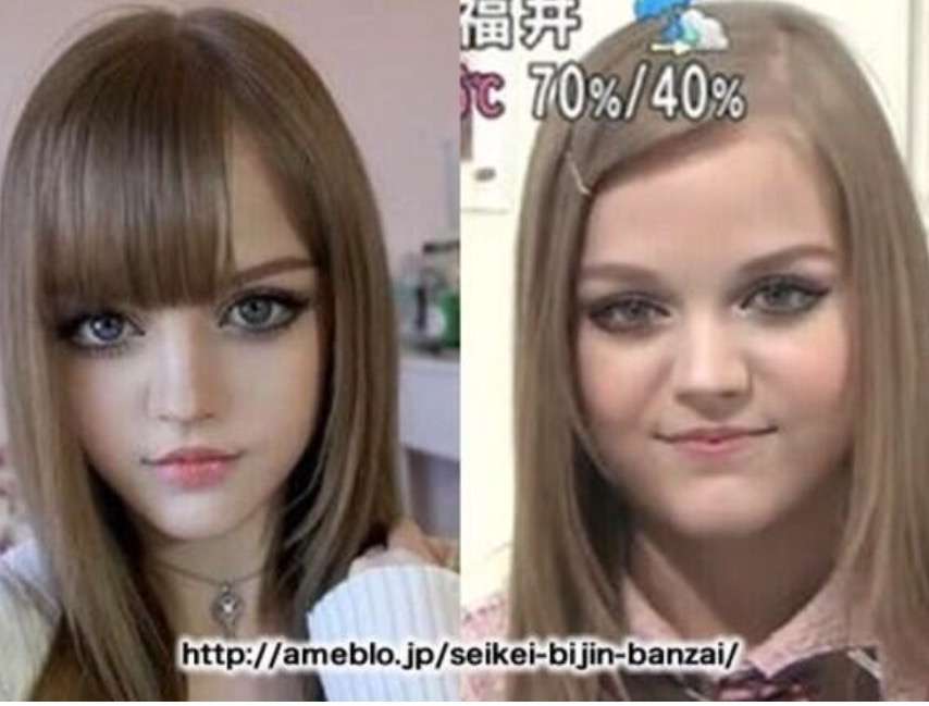 修正しすぎて誰か分からない画像