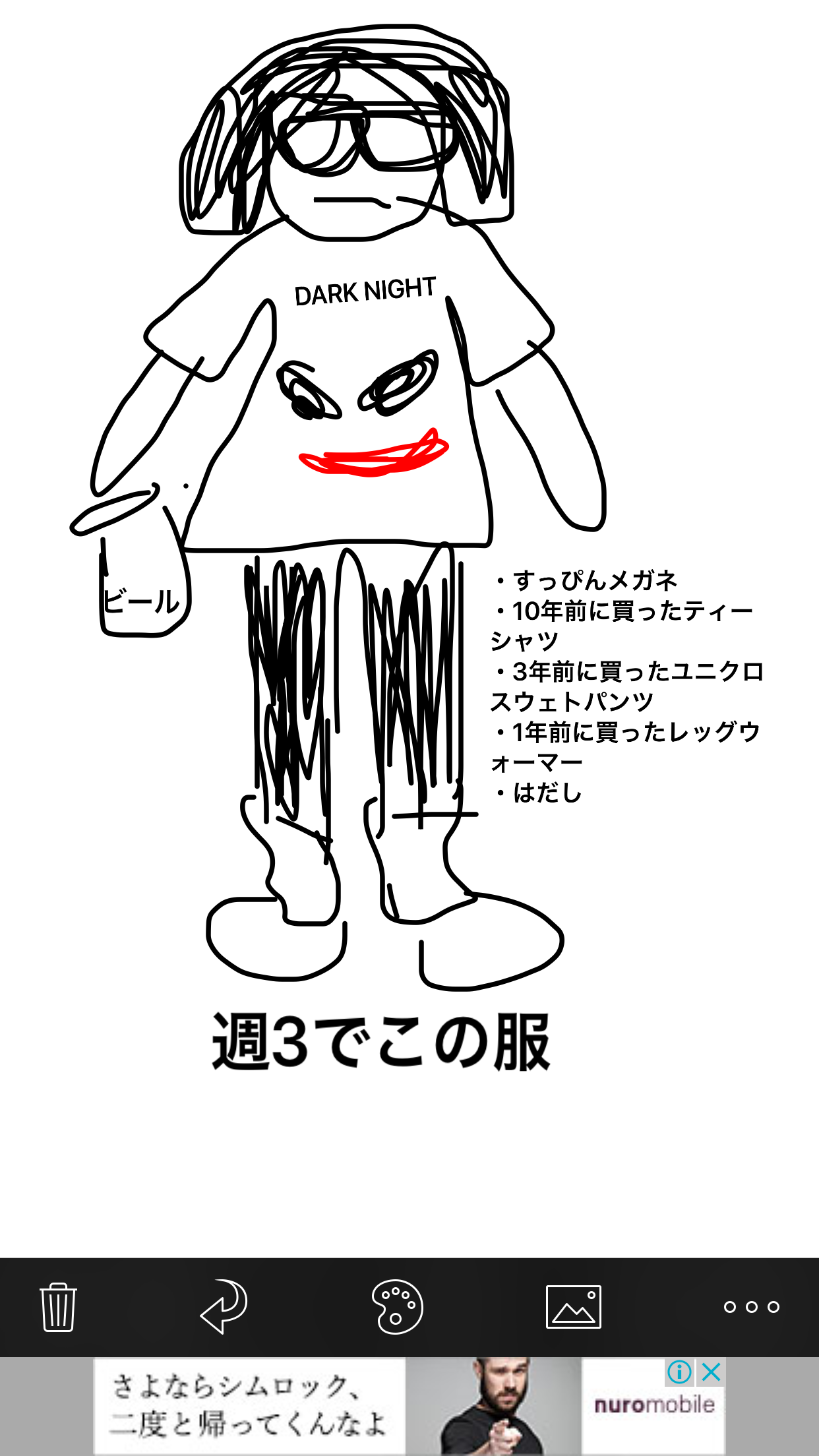 【お絵かき】いまの格好を描いてみるトピ!