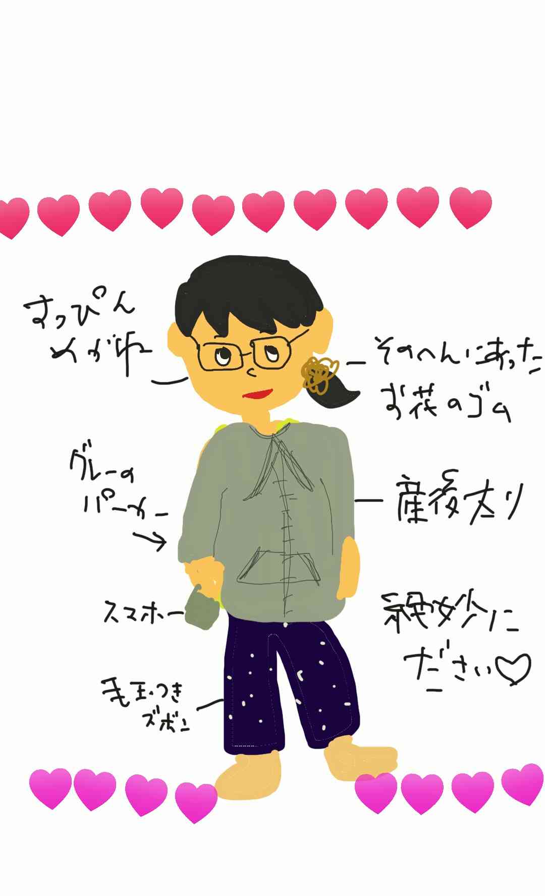 【お絵かき】いまの格好を描いてみるトピ!