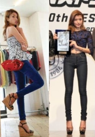 脚ながっ! ローラ、美形アンドロイドみたい