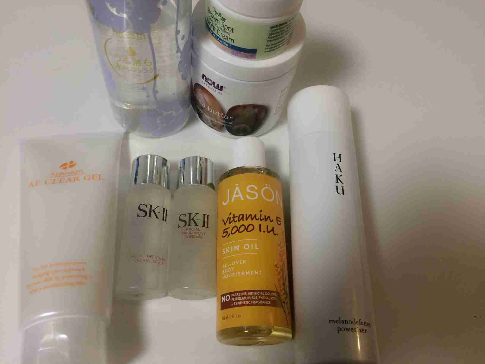 スキンケア用品のレギュラーを見せてください！